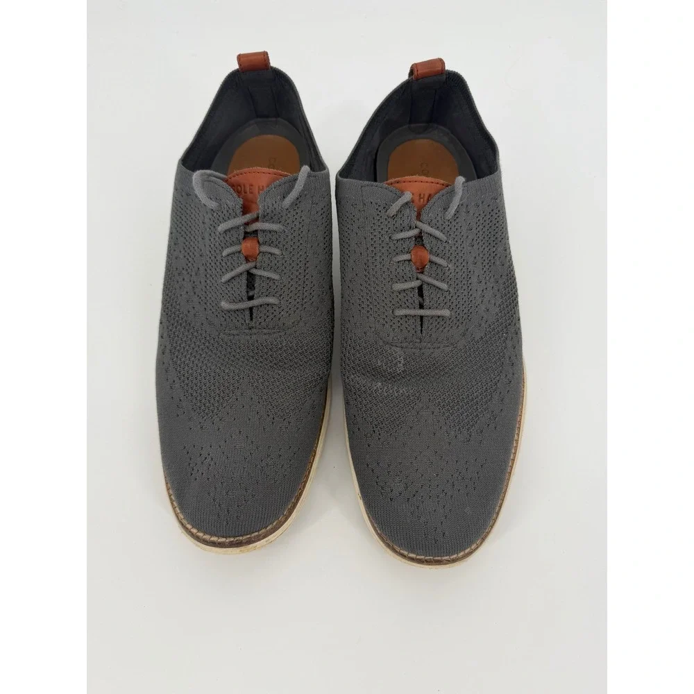 Cole Haan Mens Zerogrand Stitchlite Wingtip Oxford Gray C27961 Size 12M